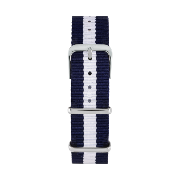 Charlemain-Damen-Armband-Nylon-Blue-White-silver